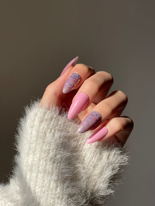 Pink Confetti - Nail Wraps